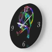 Scoot the Moon - Scooter Champ Große Wanduhr (Winkel)