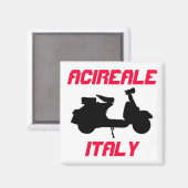Scooter, Acireale, Italien Magnet (Vorderseite/Rückseite)
