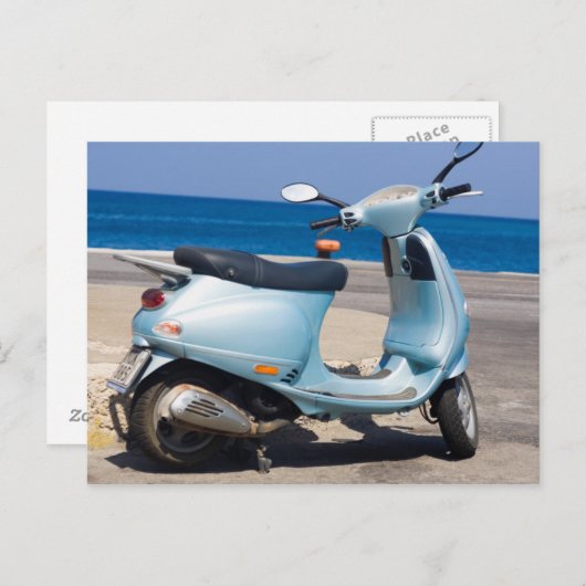 Scooter am Strand | Ephesus, Türkei Postkarte (Vorne/Hinten)