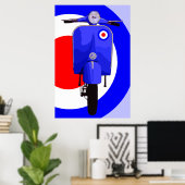 Scooter Art 3 Großes Print Poster (Heimbüro)