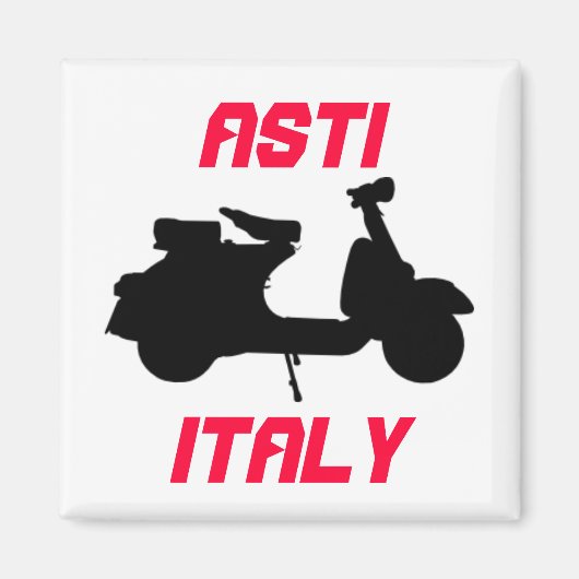 Scooter, Asti, Italien Magnet (Vorne)