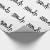 SCOOTER BAR CODE Motorrad Barcode Design Geschenkpapier (Ecke)