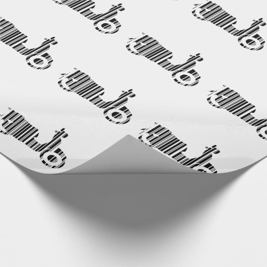 SCOOTER BAR CODE Motorrad Barcode Design Geschenkpapier (Ecke)