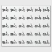 SCOOTER BAR CODE Motorrad Barcode Design Geschenkpapier (Flach)