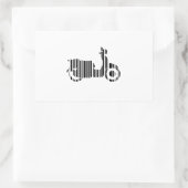 SCOOTER BAR CODE Motorrad Barcode Design Rechteckiger Aufkleber (Tasche)