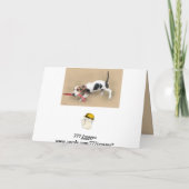 Scooter...Basset Hound Puppy...Danke!...Card. Dankeskarte (Rückseite)