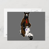 Scooter Bear Postkarte (Vorne/Hinten)