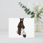 Scooter Bear Postkarte (Stehend Vorderseite)