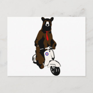 Scooter Bear Postkarte