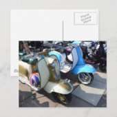 Scooter bei einem Treffen Postkarte (Vorne/Hinten)