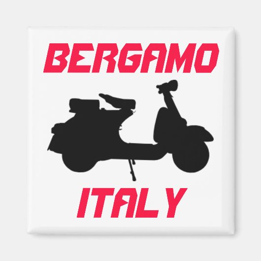 Scooter, Bergamo, Italien Magnet (Vorne)