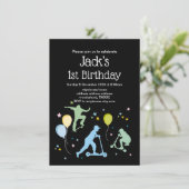 Scooter, Bikes, Skateboards, fahren weiter Einladung (Stehend Vorderseite)