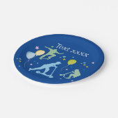 Scooter, Bikes, Skateboards, fahren weiter Pappteller (Schrägansicht)