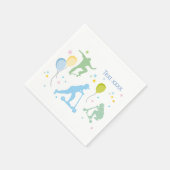 Scooter, Bikes, Skateboards, fahren weiter Serviette (Ecke)