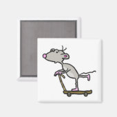 Scooter Boy Mouse Magnet (Vorderseite/Rückseite)