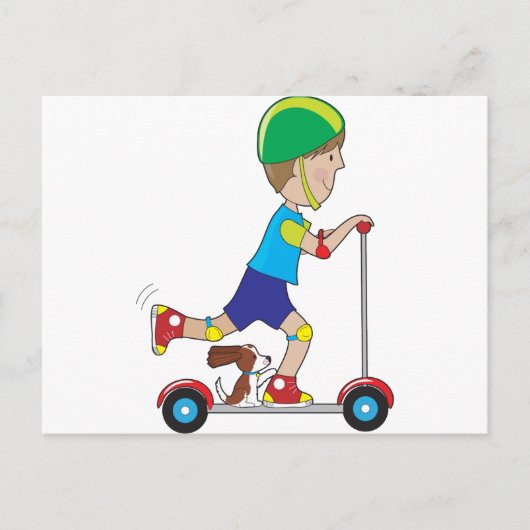 Scooter Boy Postkarte (Vorderseite)
