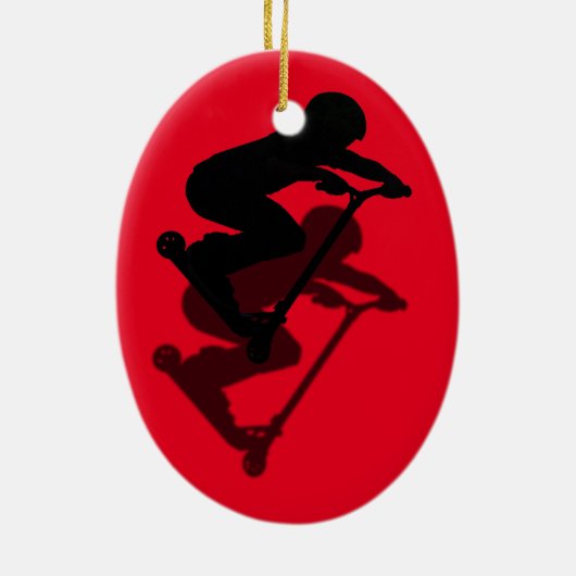 Scooter Boy - Stunt Scooter 5 Keramik Ornament (Hinten)