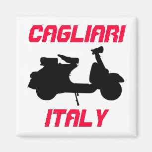 Scooter, Cagliari, Italien Magnet