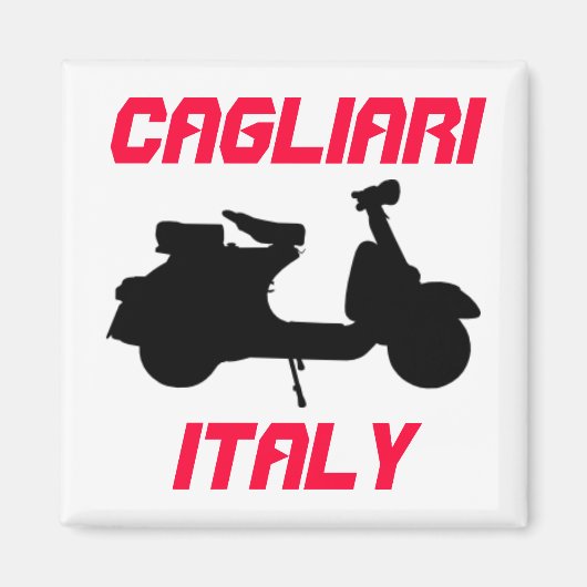 Scooter, Cagliari, Italien Magnet (Vorne)
