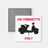 Scooter, Caltanissetta, Italien Magnet (Vorderseite/Rückseite)