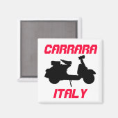 Scooter, Carrara, Italien Magnet (Vorderseite/Rückseite)