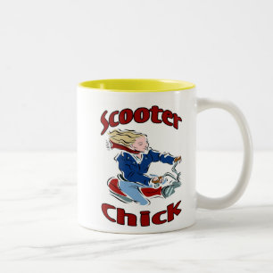 Scooter Chick Zweifarbige Tasse