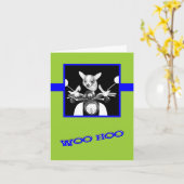 Scooter Chihuahua Karte (Gelbe Blume)