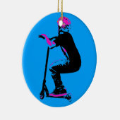 Scooter Cruiser - Scooter Boy Keramik Ornament (Rechts)