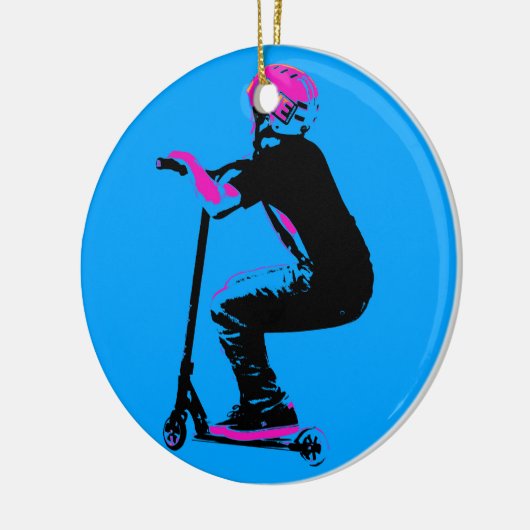Scooter Cruiser - Scooter Boy Keramik Ornament (Links)