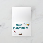 Scooter der Elf Weihnachtskarte Dankeskarte (Innenseite)