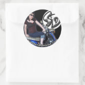 Scooter Deviant Runder Aufkleber (Tasche)