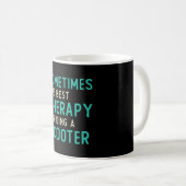 Scooter Driver Best Therapy Stunt Retro Vintag Kaffeetasse (VorderseiteRechts)