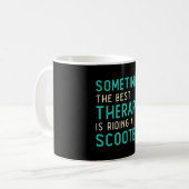 Scooter Driver Best Therapy Stunt Retro Vintag Kaffeetasse (Vorderseite Links)