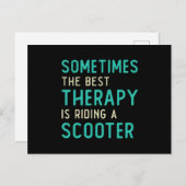 Scooter Driver Best Therapy Stunt Retro Vintag Postkarte (Vorne/Hinten)