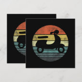 Scooter Driver Gift Funny Retro Classic Motorrad (Vorne/Hinten)