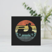 Scooter Driver Gift Funny Retro Classic Motorrad (Stehend Vorderseite)