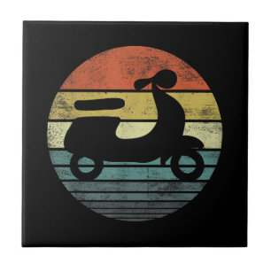 Scooter Driver Gift Funny Retro Classic Motorrad Fliese