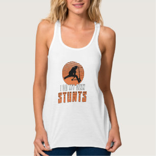 Scooter Driver I Do My Own Stunts Stunt Vintag Tank Top