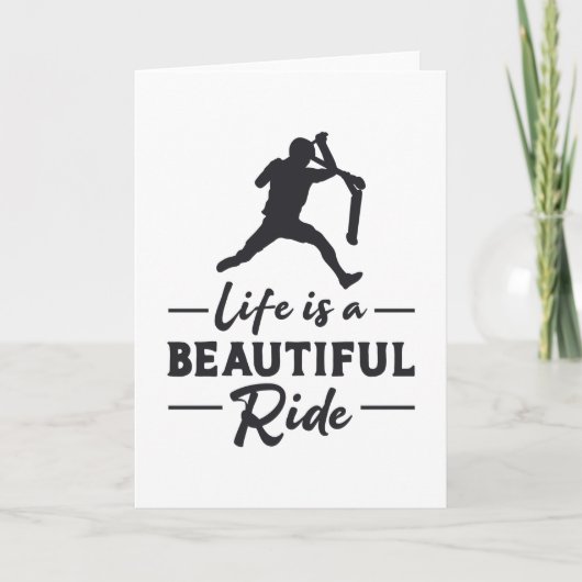 Scooter Driver Life ist ein schönes Rad Retro Karte (Vorderseite)