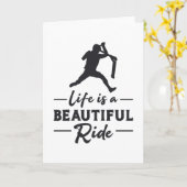 Scooter Driver Life ist ein schönes Rad Retro Karte (Gelbe Blume)