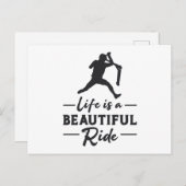 Scooter Driver Life ist ein schönes Rad Retro Postkarte (Vorne/Hinten)