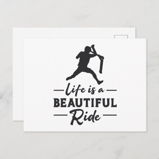 Scooter Driver Life ist ein schönes Rad Retro Postkarte (Vorne/Hinten)