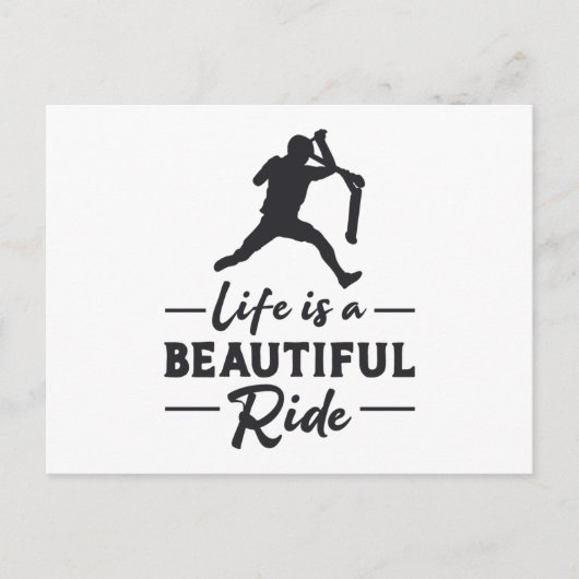 Scooter Driver Life ist ein schönes Rad Retro Postkarte (Vorderseite)