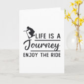 Scooter Driver Life ist eine Reise Escooter Funny Karte (Gelbe Blume)