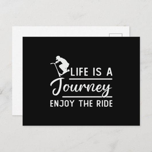 Scooter Driver Life ist eine Reise Genießen Sie di Postkarte (Vorne/Hinten)