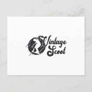 Scooter Driver Vintag Scoot Escooter Stunny Funny Postkarte