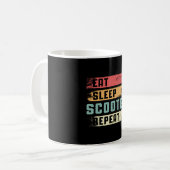 Scooter-Fahrer E-Scooter-Roller-Stunt Vintag Kaffeetasse (Vorderseite Links)