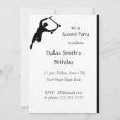 Scooter Fun Park Party Einladung (Rückseite)