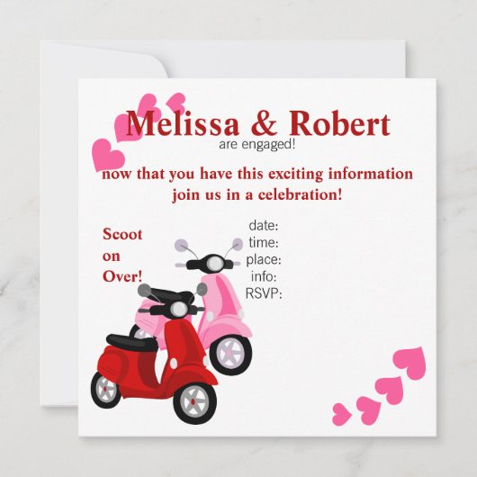 Scooter für zwei! einladung (Vorderseite)