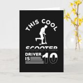 Scooter Geburtstag 10 Jahre alt Karte (Gelbe Blume)